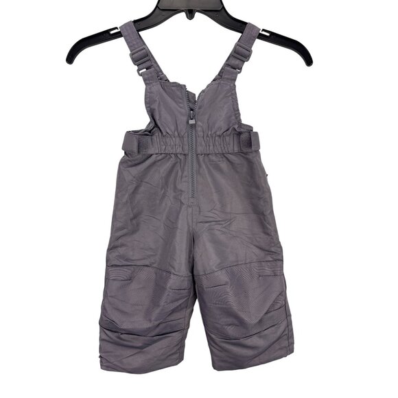 Cat and Jack Toddler Snow Bib Overalls 12M Gray Insulated Winter Pants - Picture 1 of 5